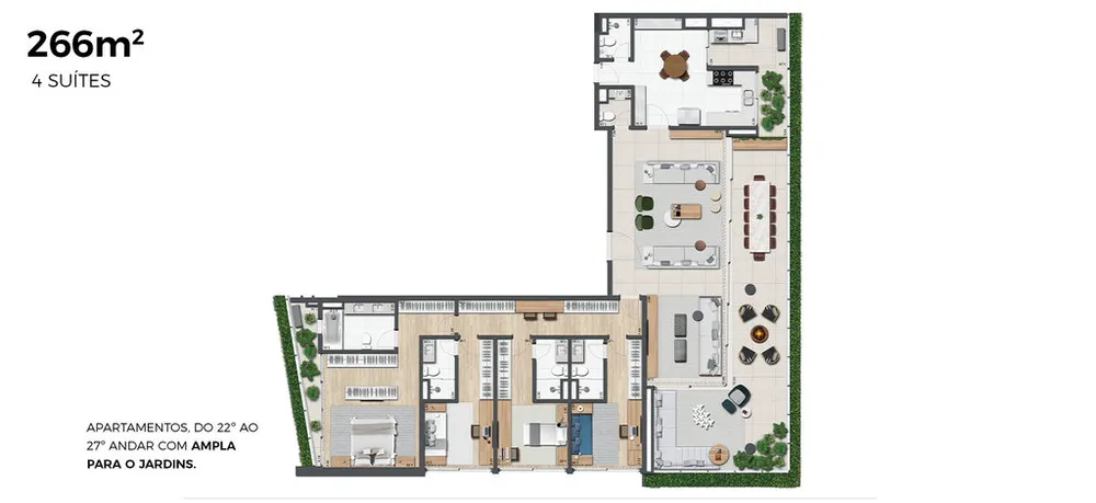 Apartamento, 3 quartos, 196 m² - Foto 1