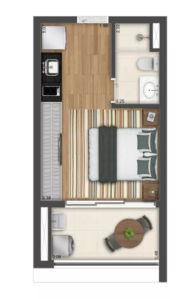 Apartamento à venda com 1 quarto, 36m² - Foto 14