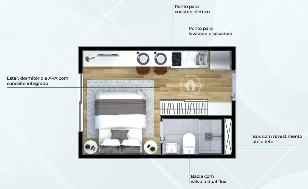 Cobertura, 1 quarto, 107 m² - Foto 3