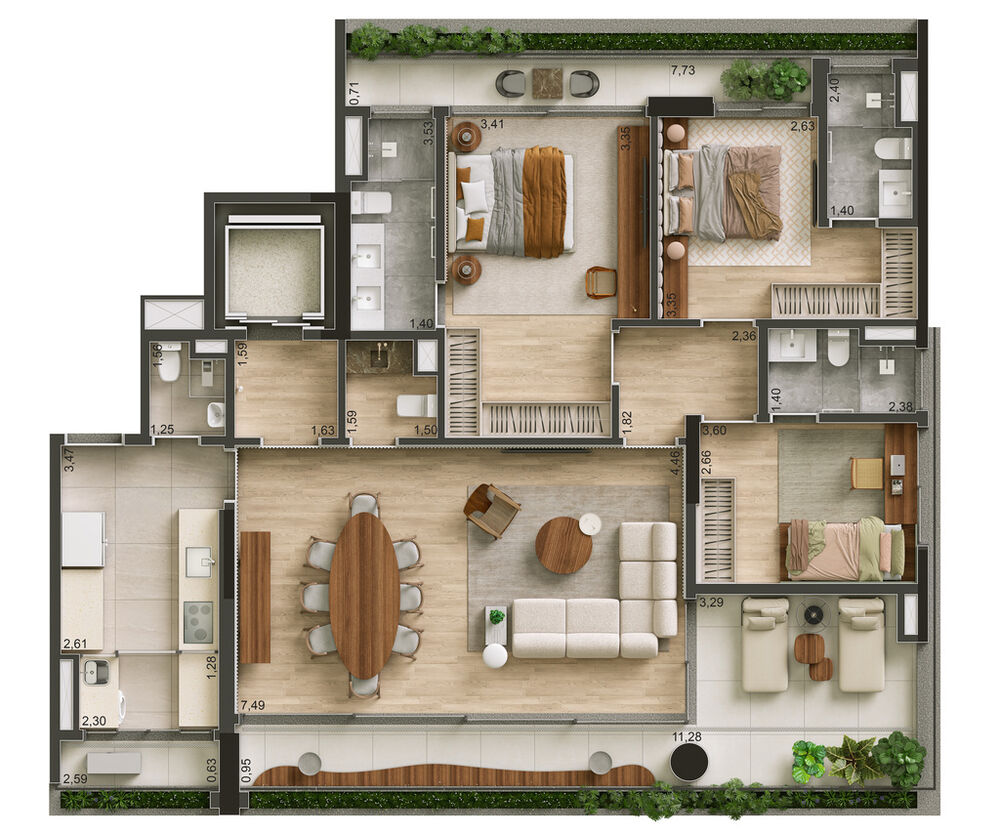 Apartamento, 3 quartos, 191 m² - Foto 8