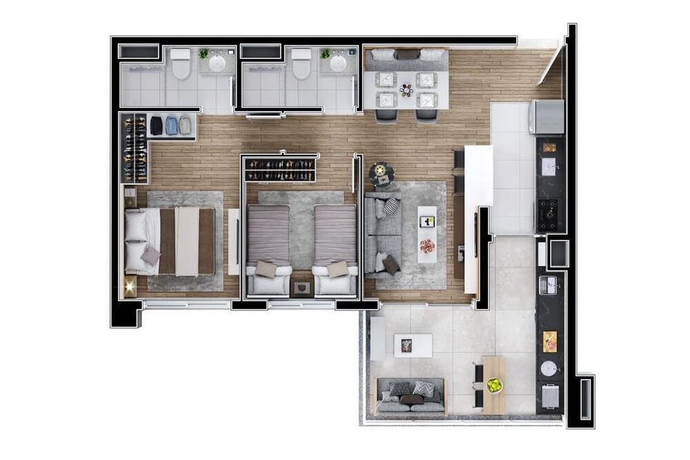 Apartamento, 2 quartos, 64 m² - Foto 7