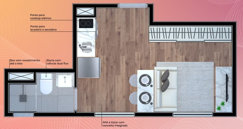 Cobertura, 1 quarto, 137 m² - Foto 4