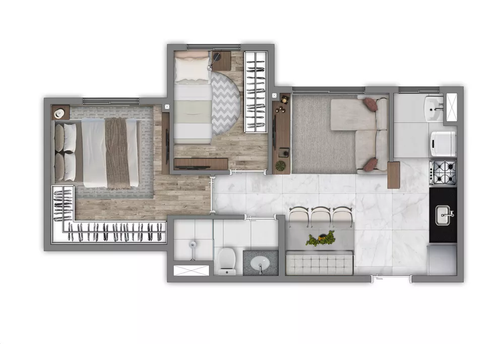 Apartamento, 3 quartos, 55 m² - Foto 9