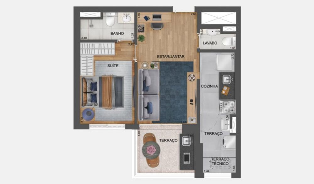 Apartamento, 1 quarto, 59 m² - Foto 12