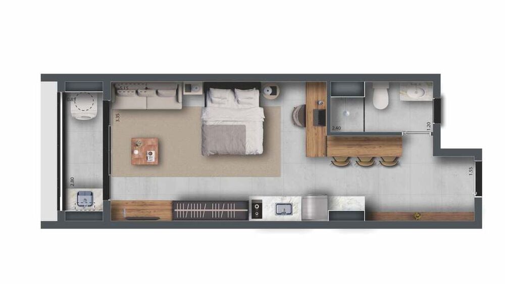 Apartamento, 1 quarto, 32 m² - Foto 12