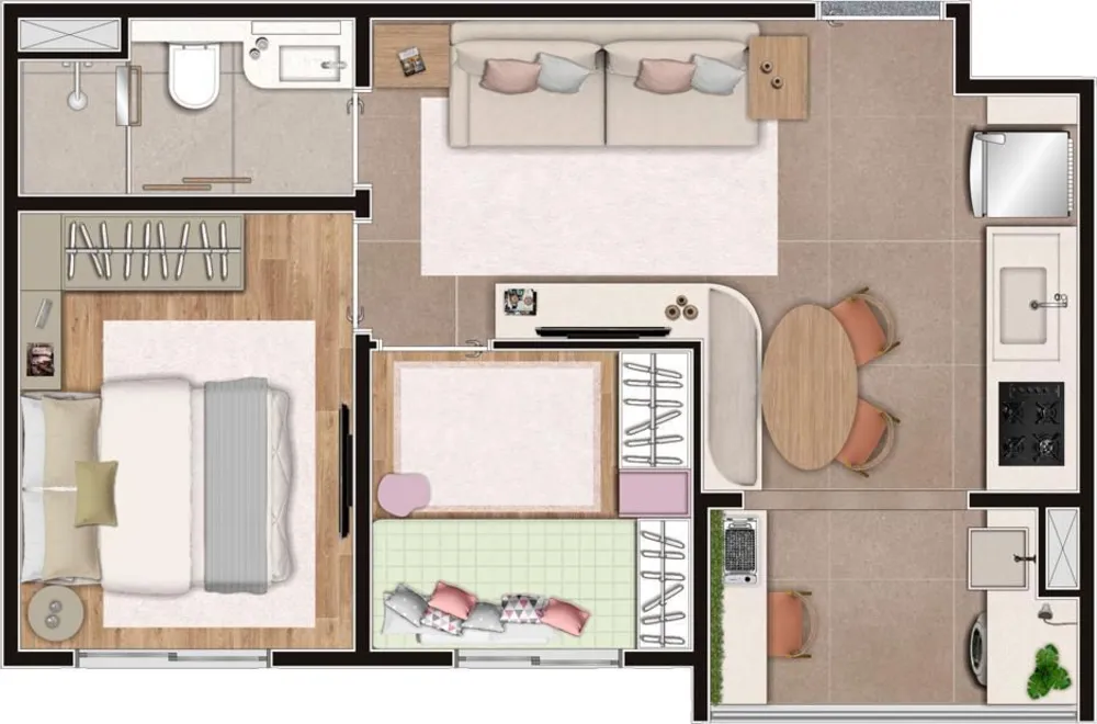 Apartamento, 2 quartos, 43 m² - Foto 3