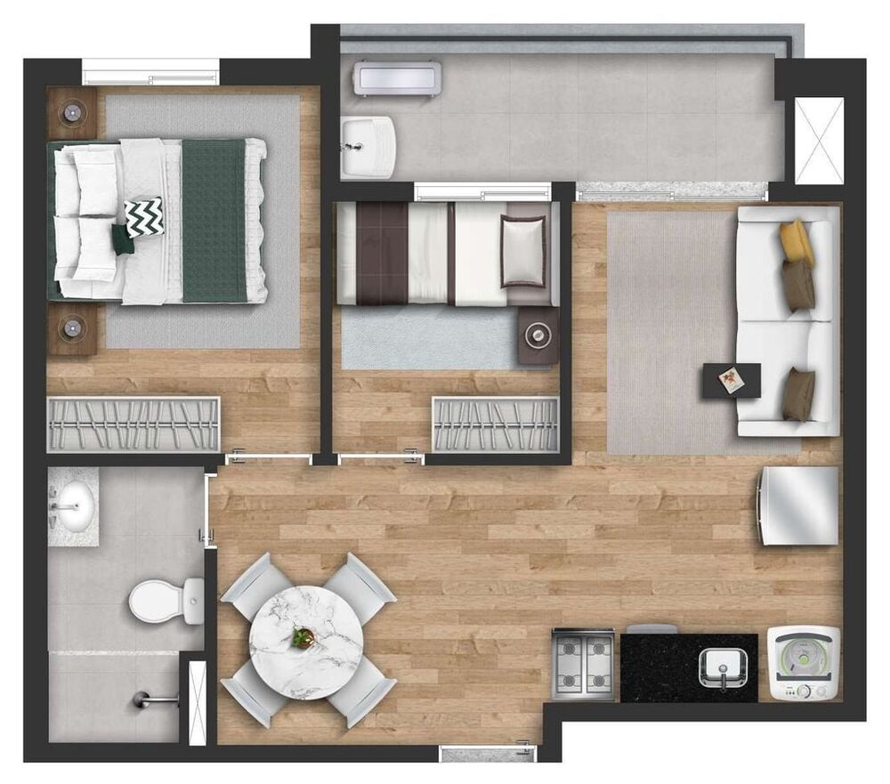 Apartamento, 2 quartos, 43 m² - Foto 21