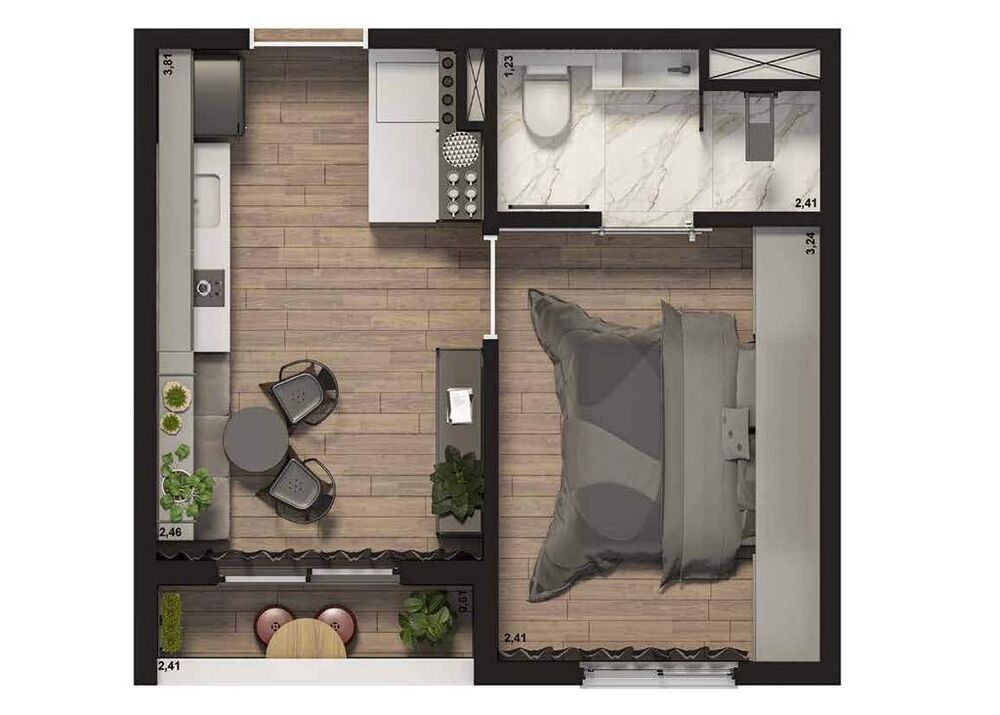 Apartamento, 2 quartos, 32 m² - Foto 8