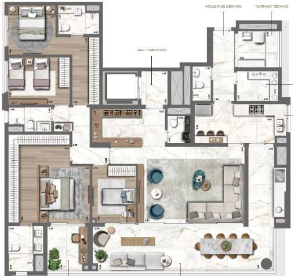 Apartamento, 4 quartos, 213 m² - Foto 3