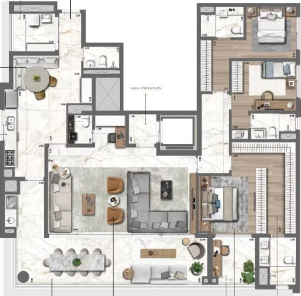 Apartamento, 4 quartos, 213 m² - Foto 2