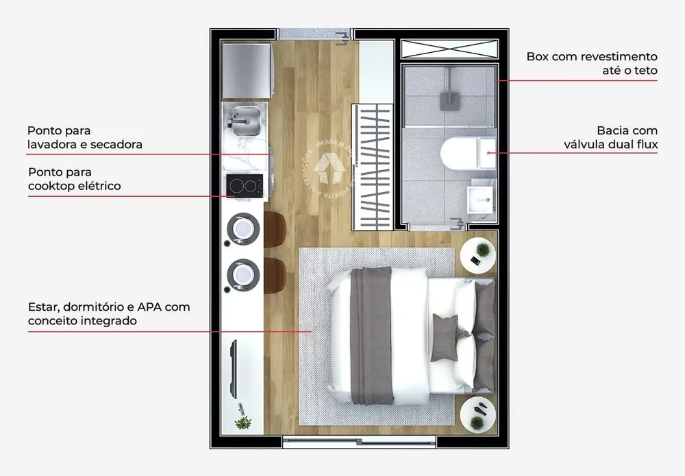 Apartamento, 2 quartos, 35 m² - Foto 1