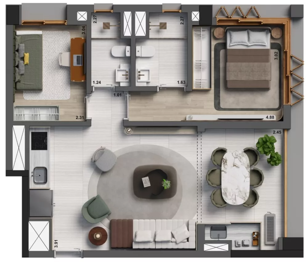 Apartamento, 3 quartos, 132 m² - Foto 9