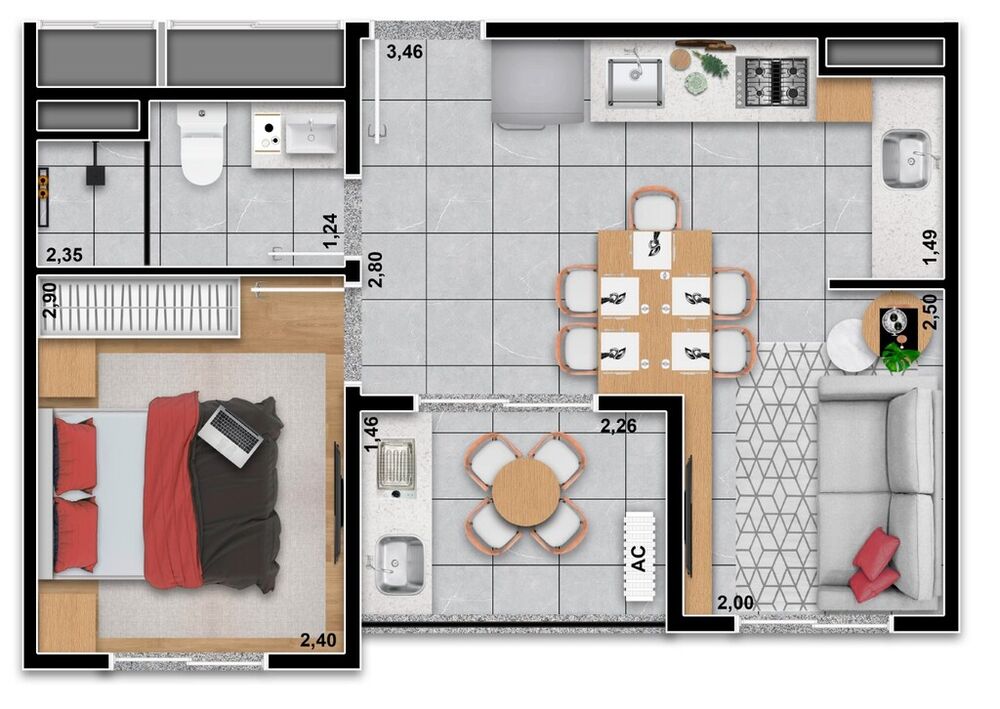 Apartamento à venda com 1 quarto, 30m² - Foto 12