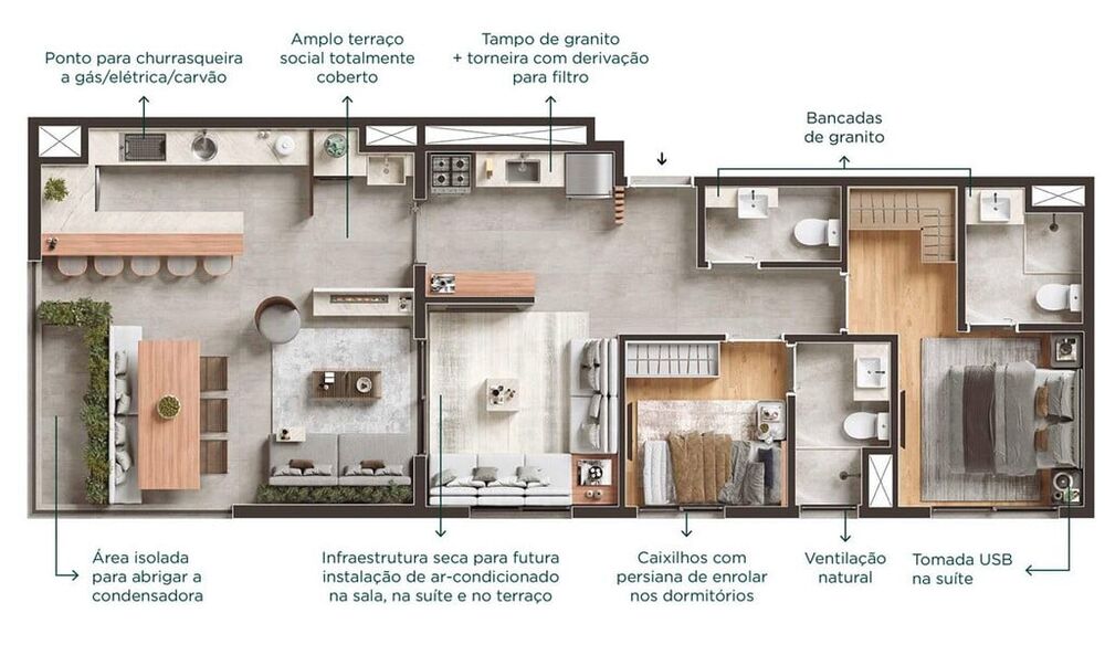Apartamento à venda com 2 quartos, 38m² - Foto 8