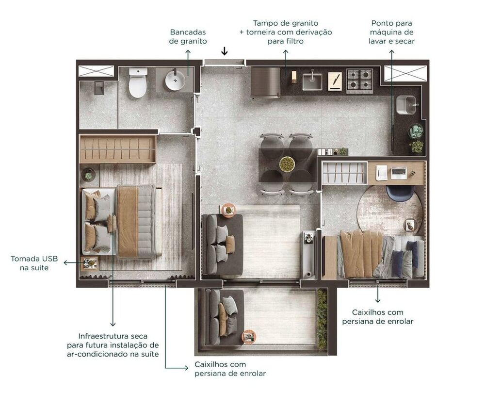 Apartamento à venda com 2 quartos, 38m² - Foto 7
