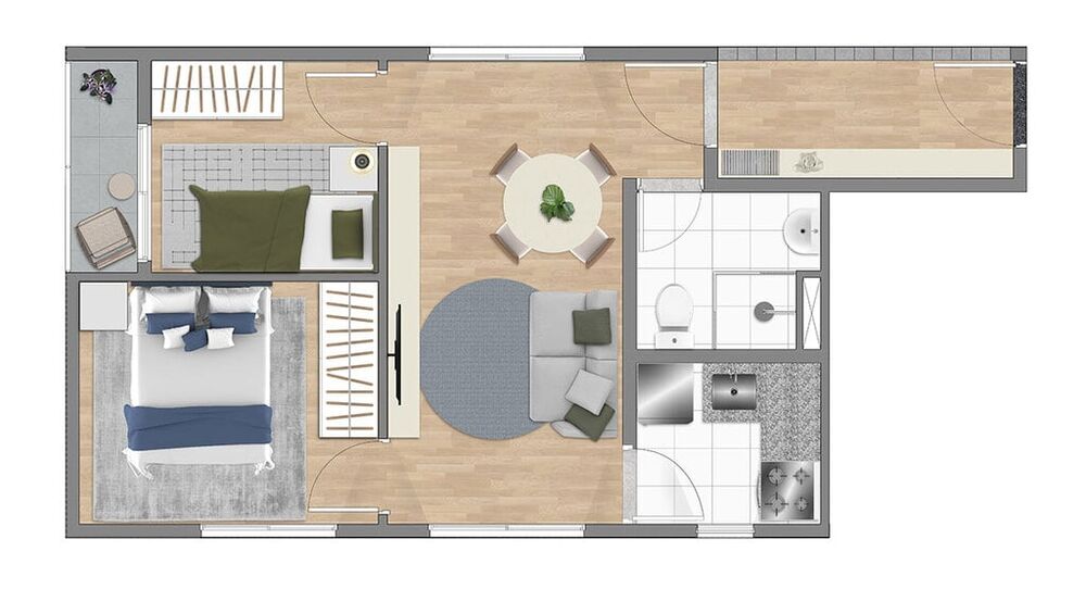 Apartamento, 1 quarto, 36 m² - Foto 4