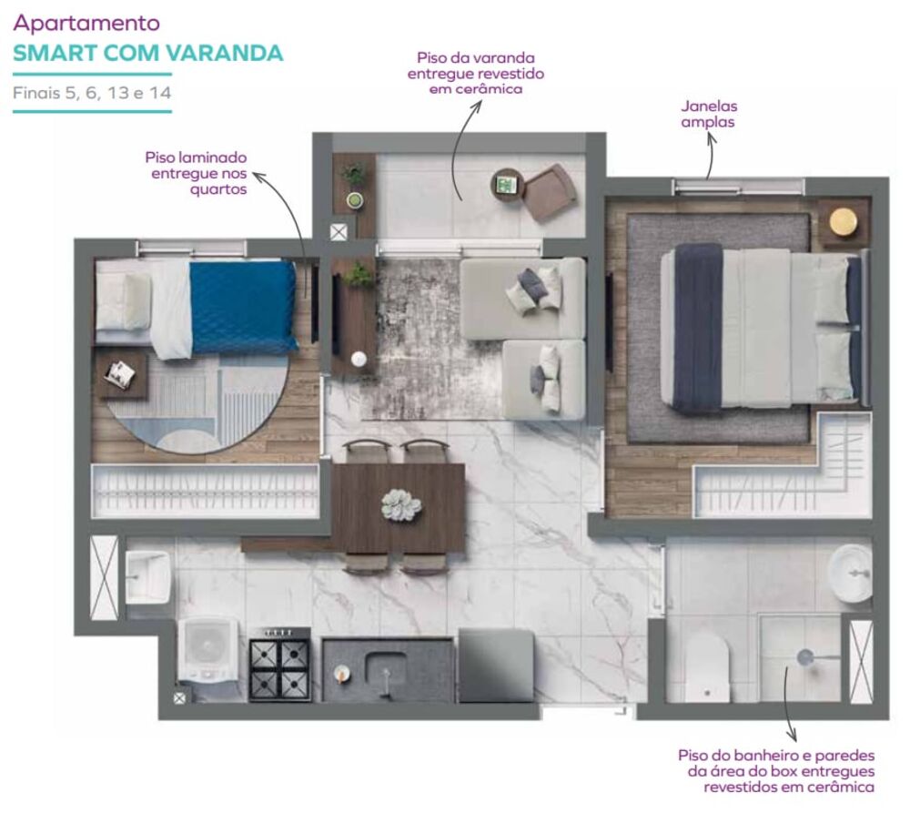 Apartamento, 2 quartos, 33 m² - Foto 1