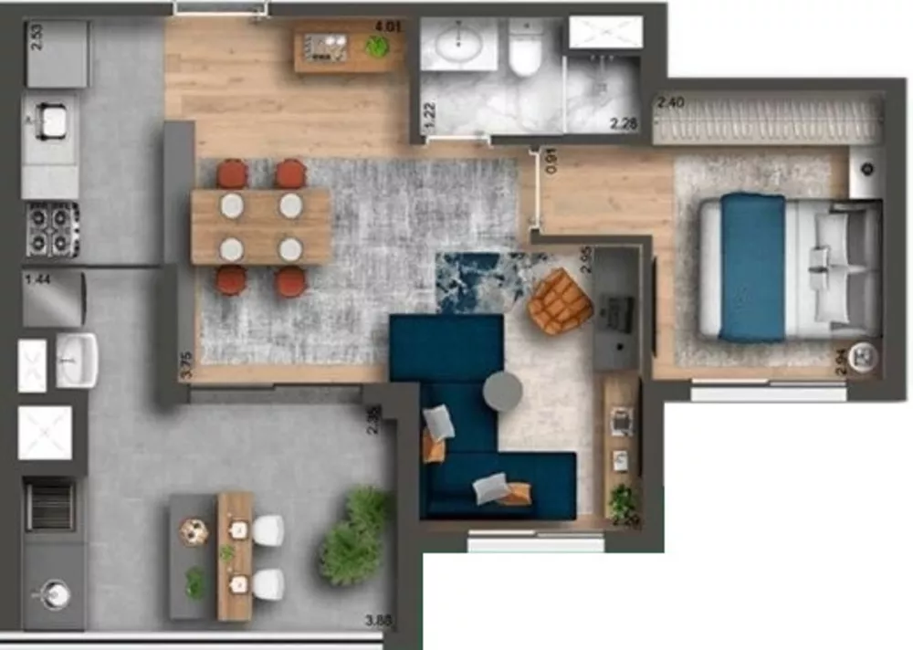 Apartamento, 3 quartos, 69 m² - Foto 9