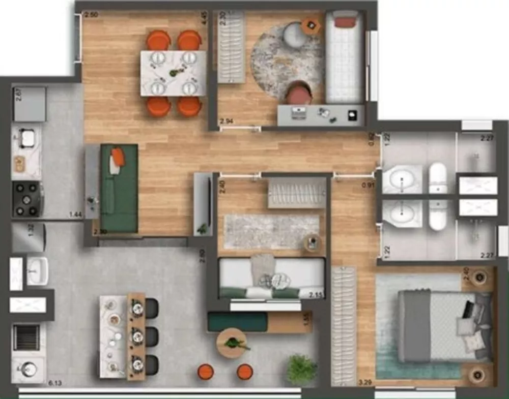 Apartamento, 3 quartos, 69 m² - Foto 11