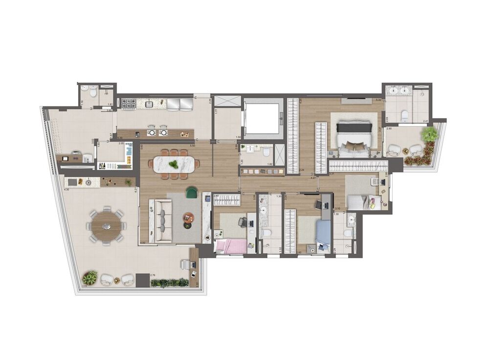 Apartamento à venda com 4 quartos, 186m² - Foto 6