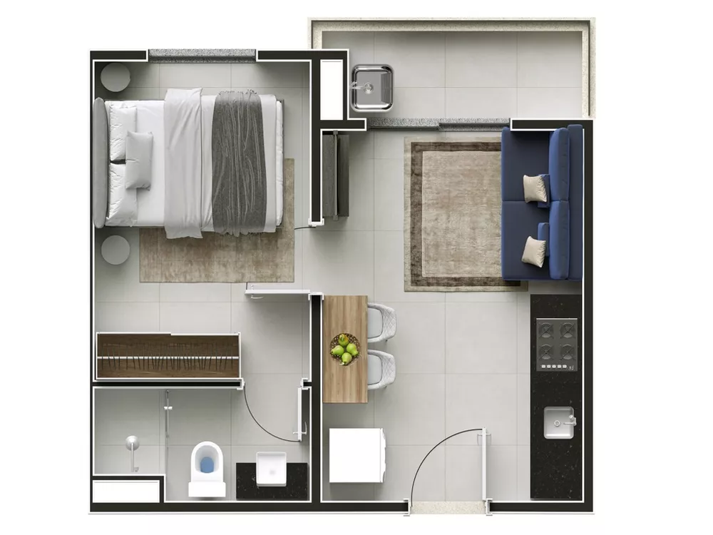 Apartamento, 1 quarto, 27 m² - Foto 6
