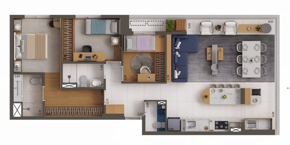 Apartamento à venda com 2 quartos, 59m² - Foto 12