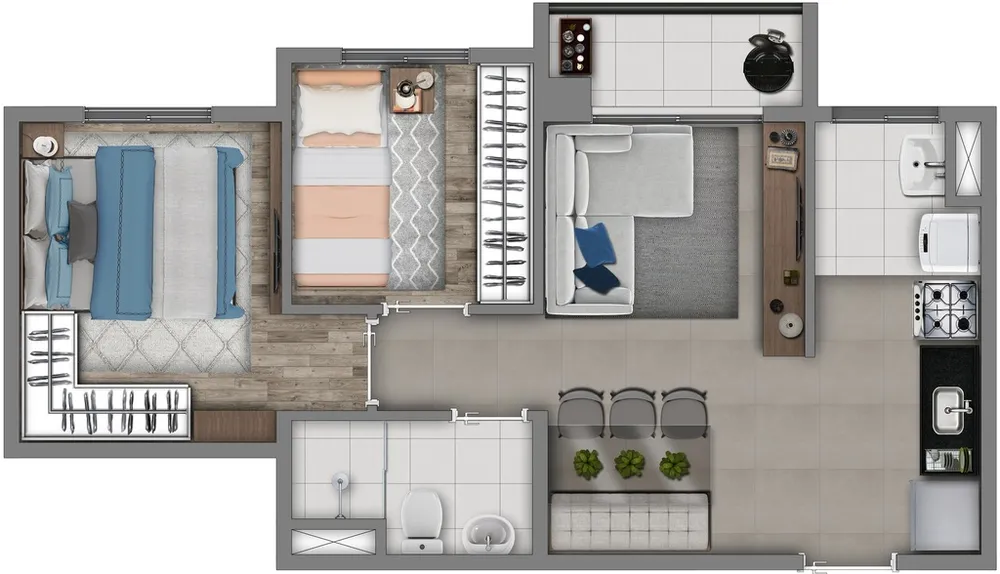 Apartamento, 2 quartos, 66 m² - Foto 1