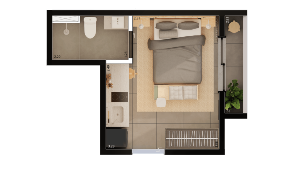 Apartamento, 1 quarto, 45 m² - Foto 6