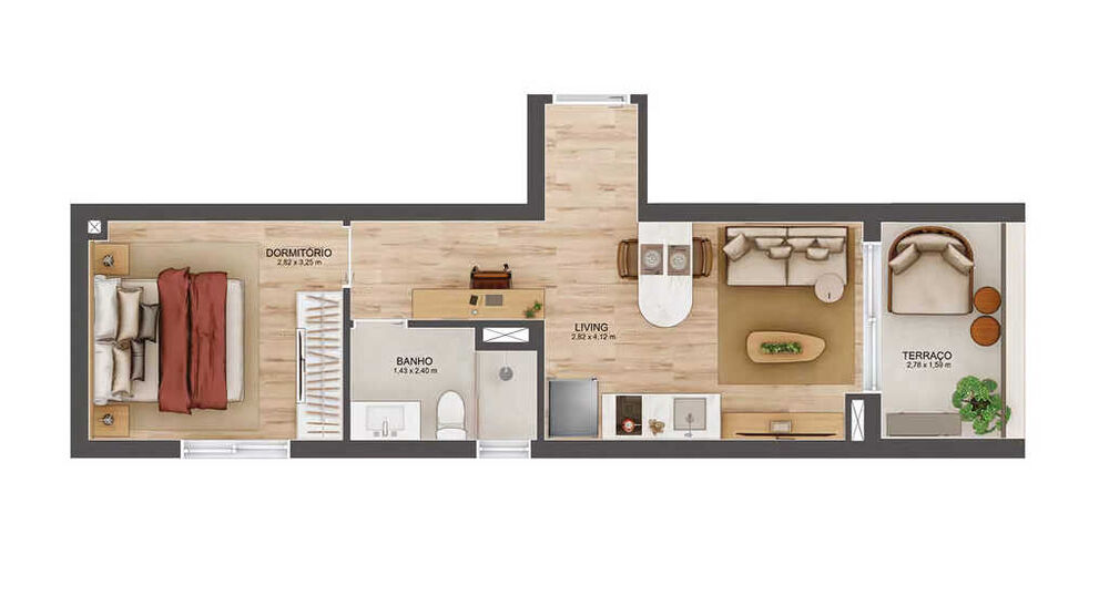 Apartamento, 1 quarto, 42 m² - Foto 12