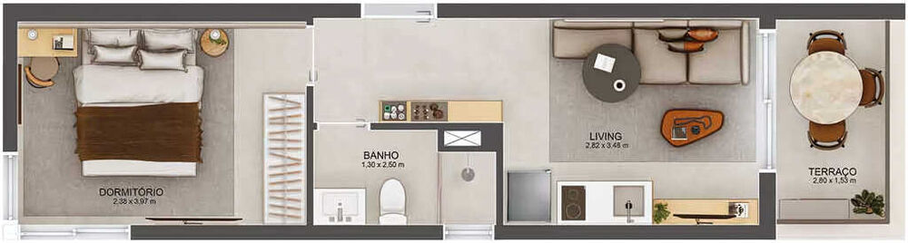 Apartamento, 1 quarto, 42 m² - Foto 9