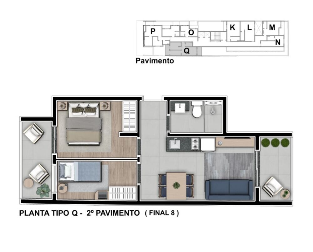 Apartamento, 1 quarto, 33 m² - Foto 7
