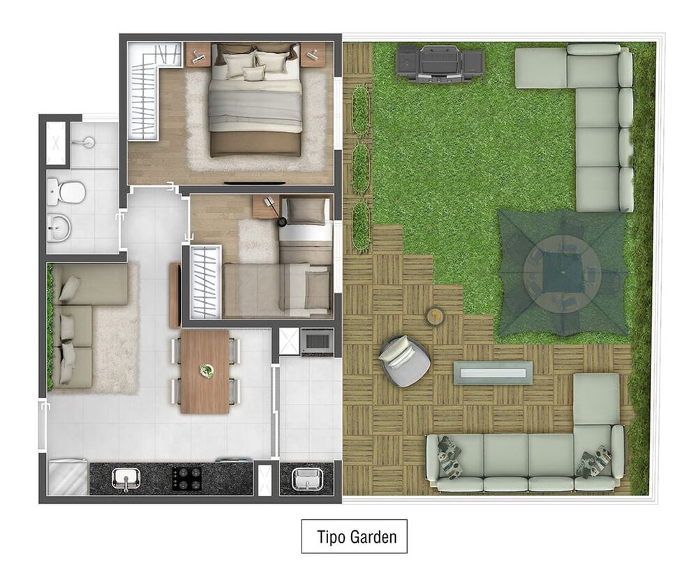 Apartamento, 2 quartos, 37 m² - Foto 8