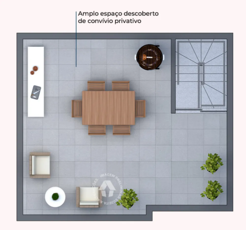 Cobertura, 1 quarto, 57 m² - Foto 1