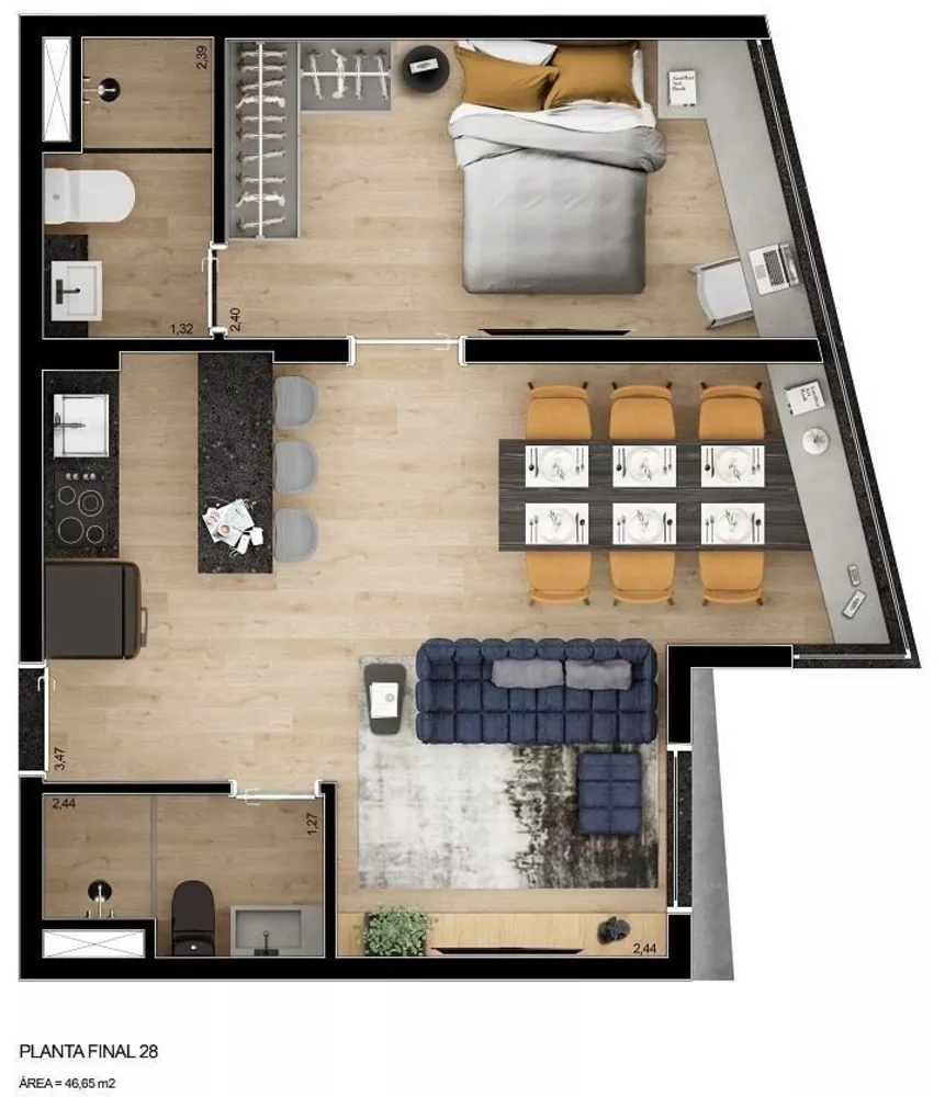 Apartamento, 3 quartos, 70 m² - Foto 13