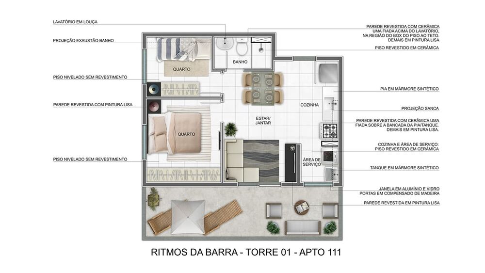 Apartamento, 2 quartos, 35 m² - Foto 4
