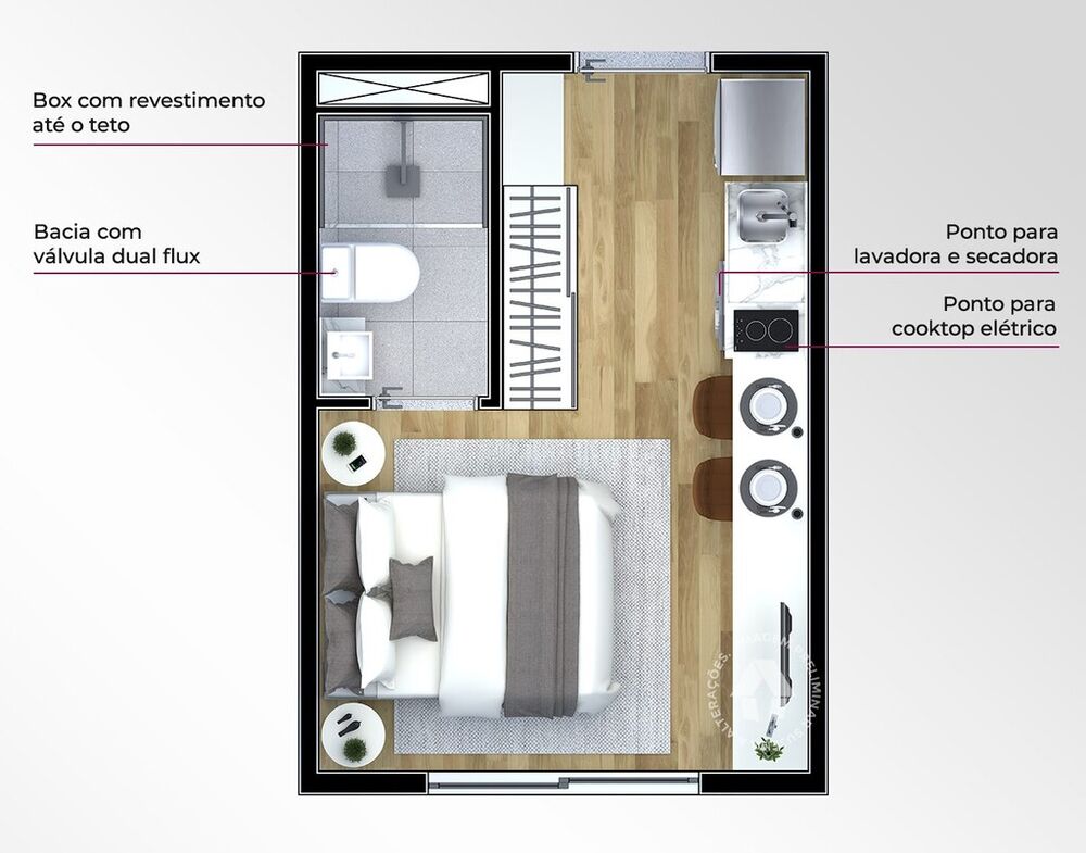 Cobertura, 1 quarto, 58 m² - Foto 4