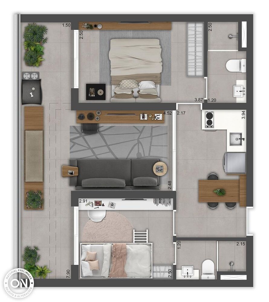 Apartamento, 1 quarto, 45 m² - Foto 6