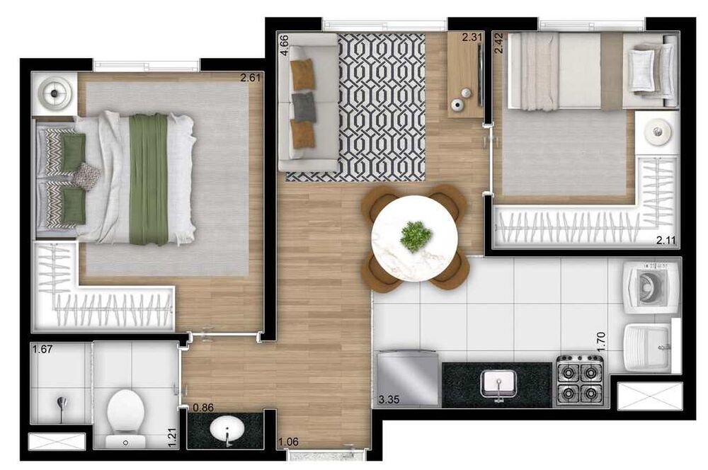 Apartamento, 2 quartos, 32 m² - Foto 15