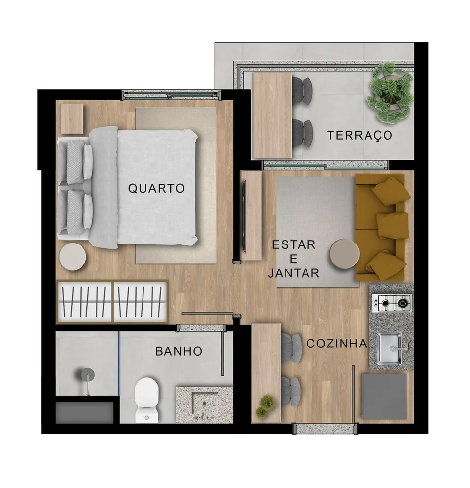Apartamento, 2 quartos, 43 m² - Foto 4