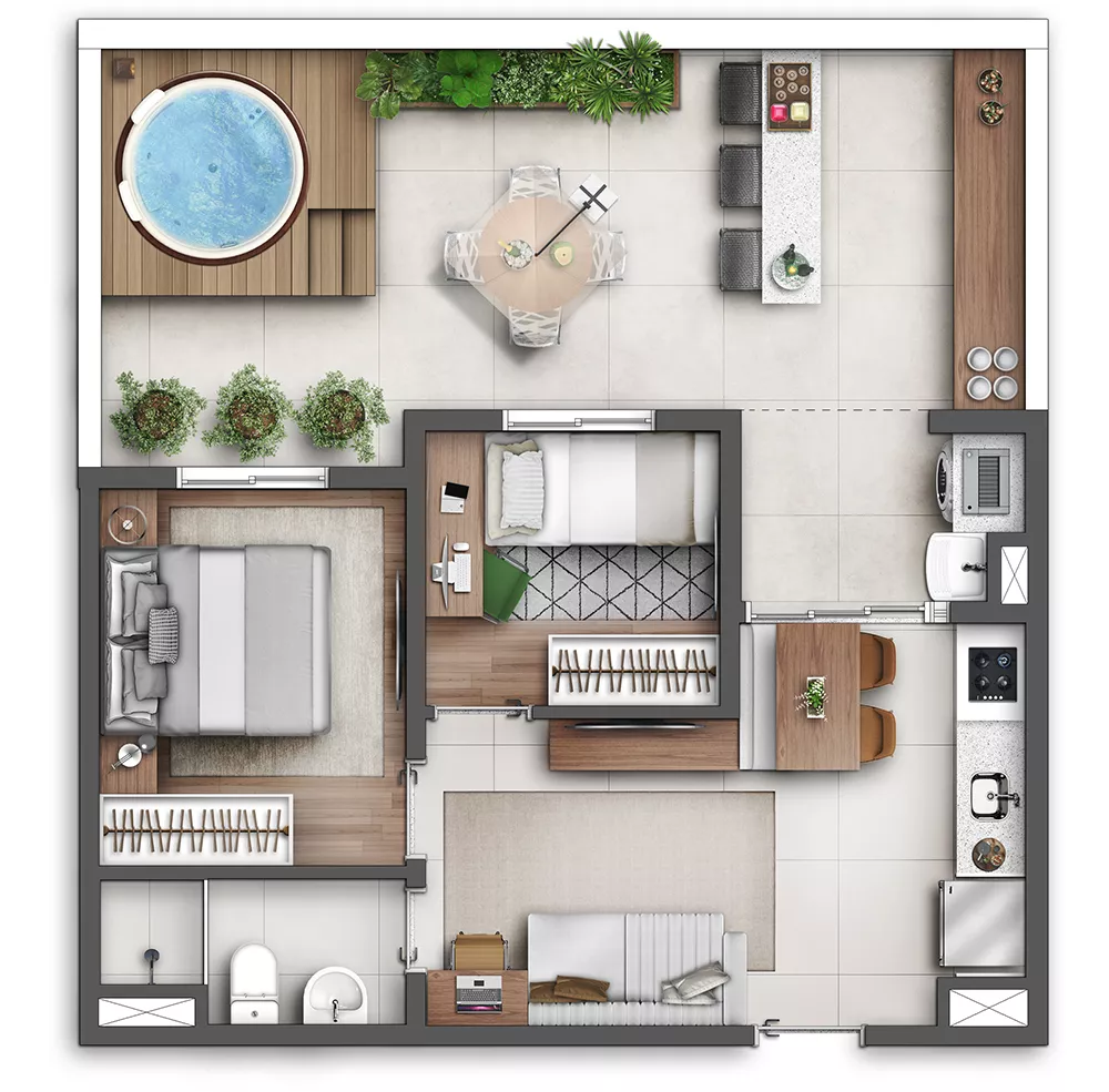 Apartamento, 2 quartos, 66 m² - Foto 6