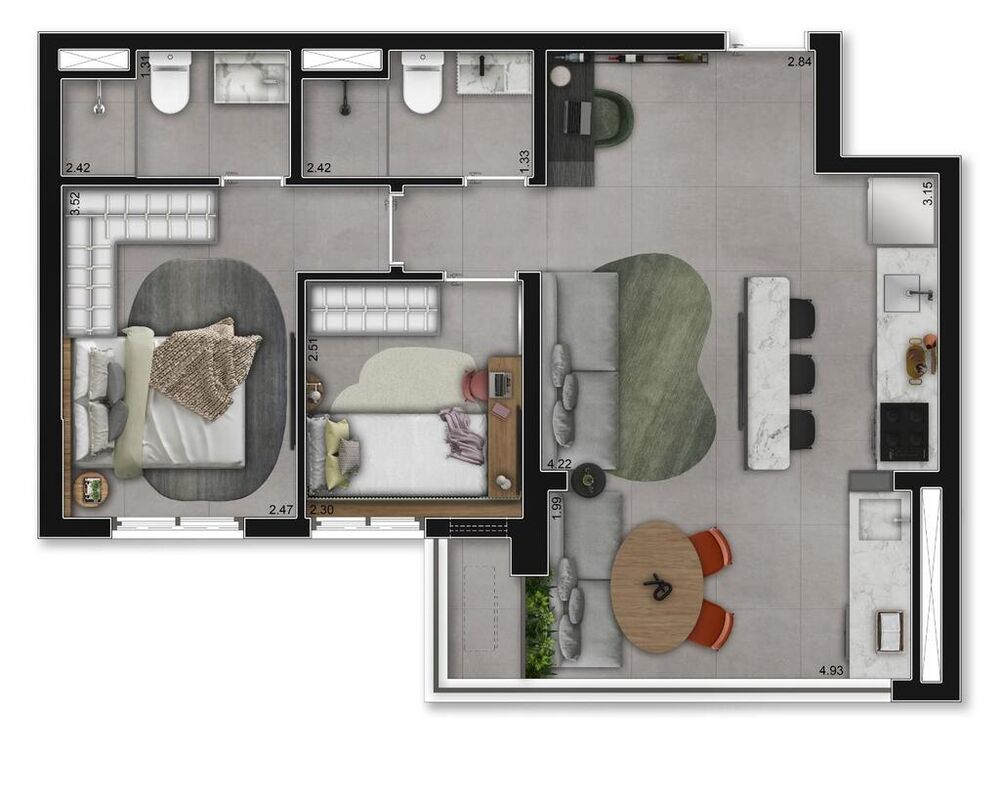 Apartamento, 2 quartos, 59 m² - Foto 12