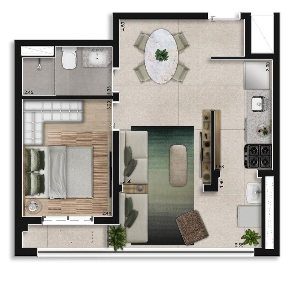 Apartamento, 2 quartos, 59 m² - Foto 3