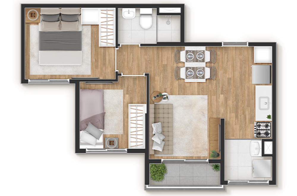 Apartamento, 2 quartos, 37 m² - Foto 8