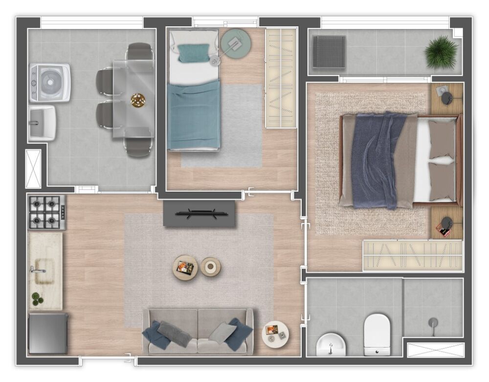 Apartamento, 2 quartos, 36 m² - Foto 3