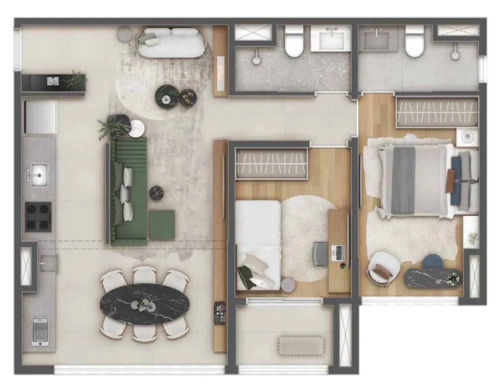 Apartamento, 1 quarto, 26 m² - Foto 1