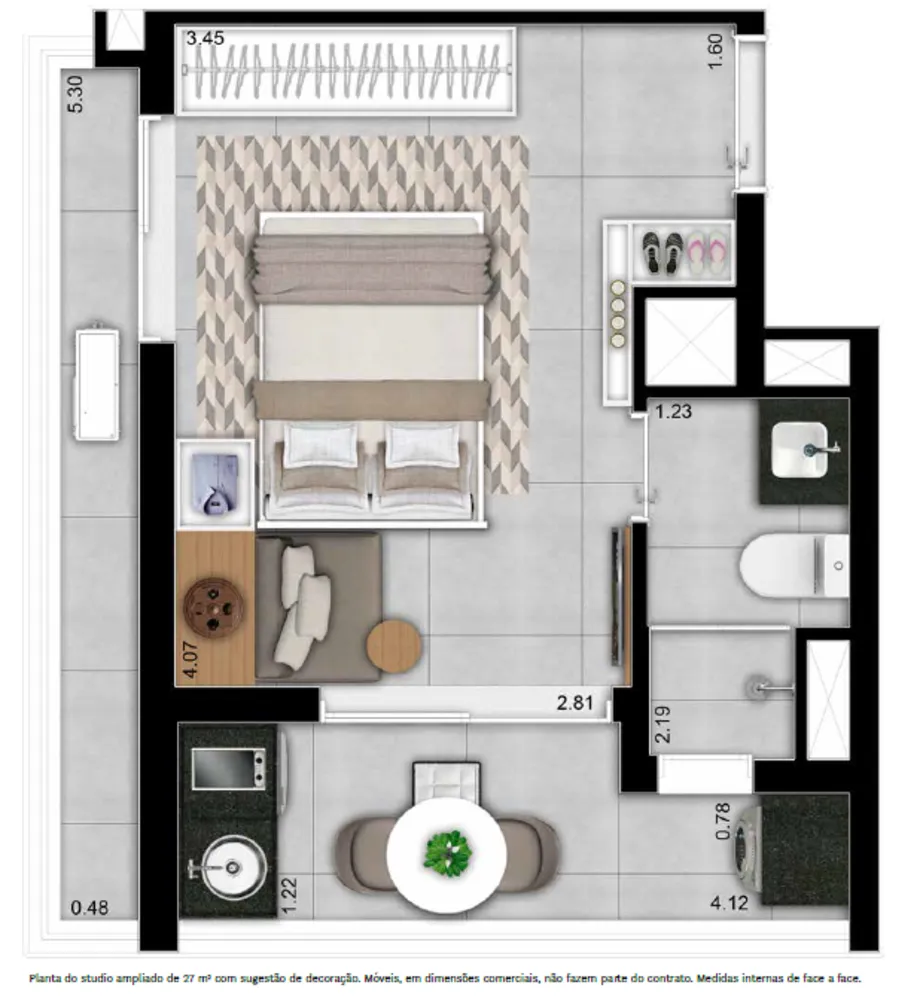 Apartamento, 1 quarto, 17 m² - Foto 4
