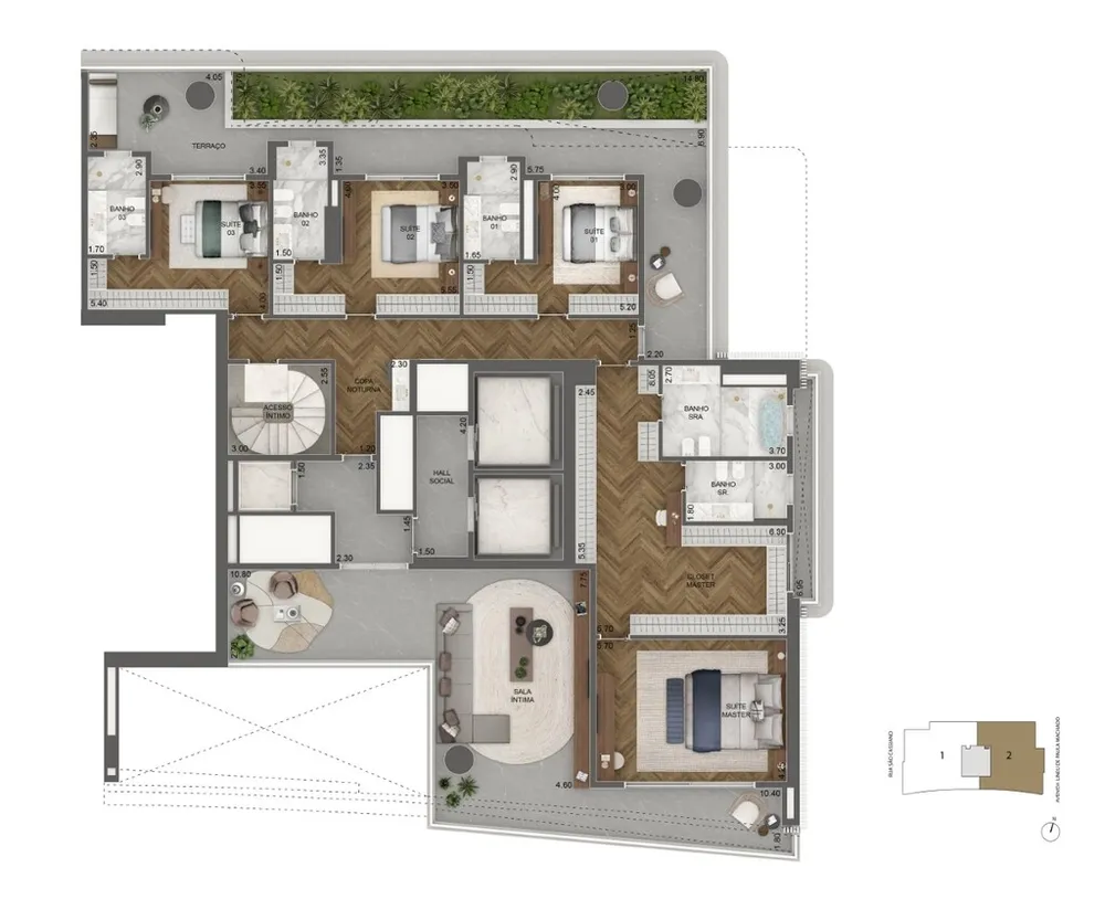 Apartamento, 4 quartos, 695 m² - Foto 2