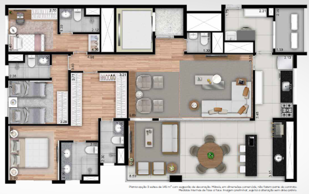 Apartamento, 4 quartos, 146 m² - Foto 1