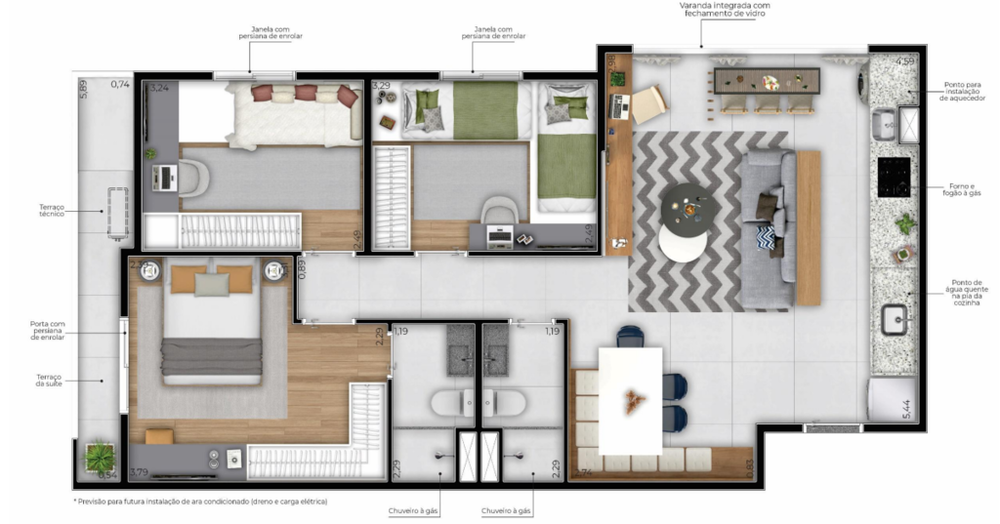 Apartamento à venda com 3 quartos, 107m² - Foto 12