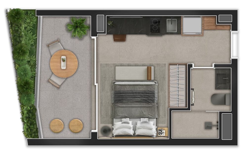 Apartamento, 1 quarto, 25 m² - Foto 1